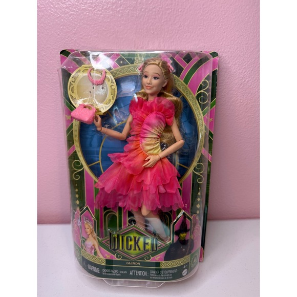 Mattel Other - Mattel Wicked Movie Glinda Doll Pink Ruffled Dress Fashion Doll JLG44 New